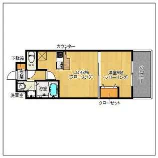 フィオーレ天神南【401号室】の間取り