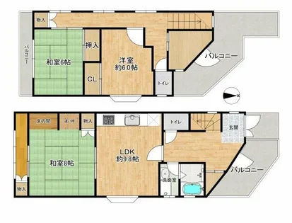 サンシャインセブン【4階】の間取り