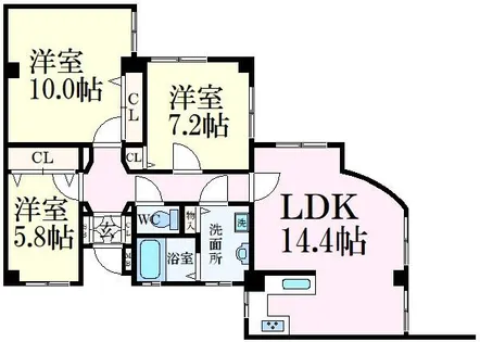 リブレ北新在家【2階】の間取り