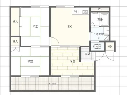 モアークレスト飾磨【2階】の間取り