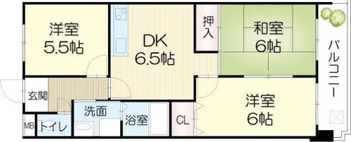 ロイヤルコーポ姫路栗山町【10階】の間取り