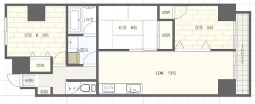 ブルーエス【6階】の間取り