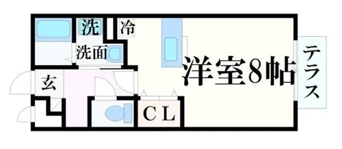 丸萬二番館【2階】の間取り