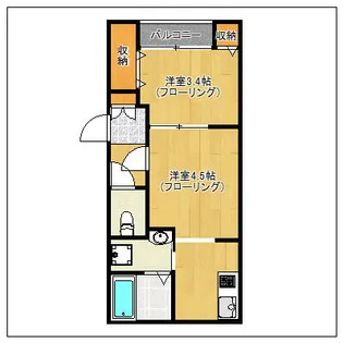 バーンメアオパトナム【203号室】の間取り