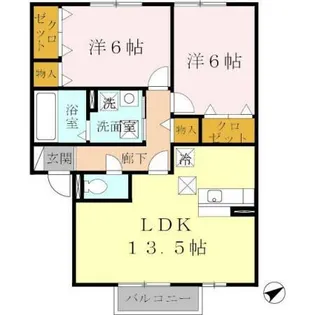グランモア航 A棟【1階】の間取り