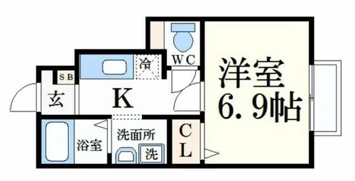ヴィンヒル23【1階】の間取り