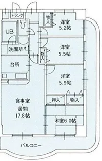 手柄アートスカイハイツ【7階】の間取り
