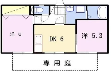 クレール糸井【1階】の間取り