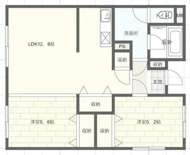 マンション外堀川【3階】の間取り