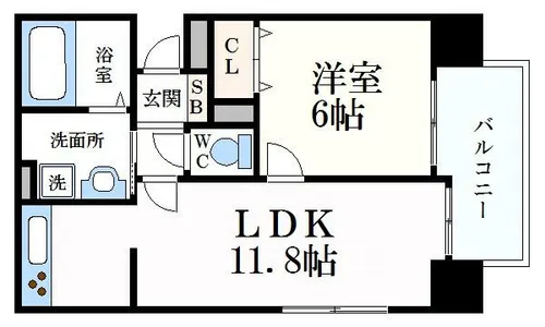 ラシャンス広畑【4階】の間取り