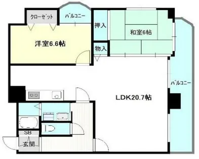 ラシャンス広畑【9階】の間取り