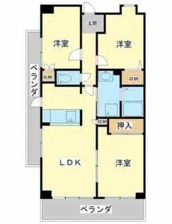 ギャラクシー・ホーヨー【5階】の間取り