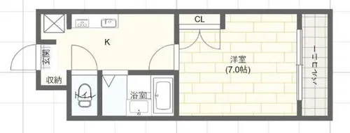 ジュネス伊伝居II【4階】の間取り