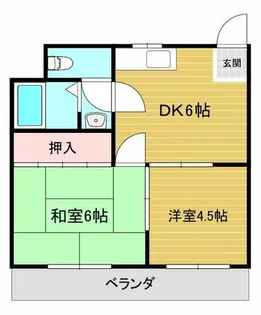コーポ高倉台【1階】の間取り
