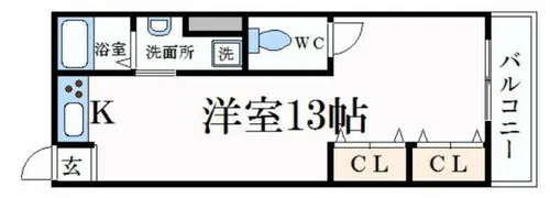 FELICE手柄【3階】の間取り