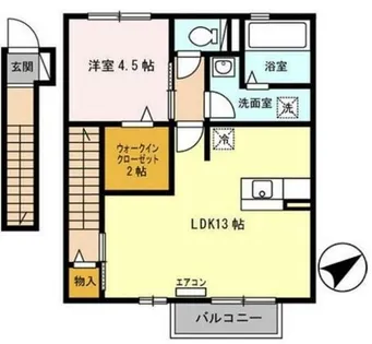 エスポワール北原【2階】の間取り