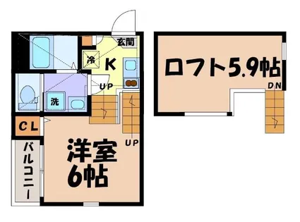 ハーモニーテラス志賀町Ⅴ【1階】の間取り