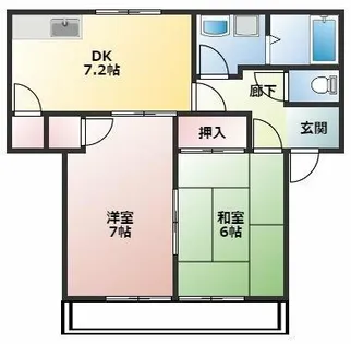 シルクヴェールフジ B【2階】の間取り