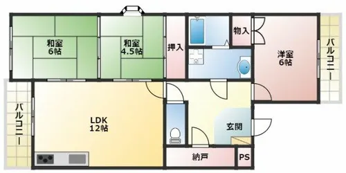 グランベア今井【2階】の間取り