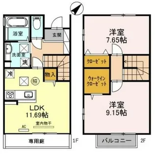 ブライト仁壽【1階】の間取り