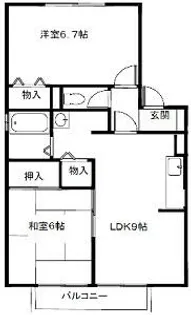 B・ベルヴィル【1階】の間取り