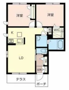 グランメール小坂【1階】の間取り