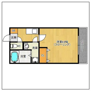 クレフラスト二日市北B棟【102号室】の間取り