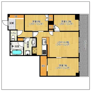 ザ・パークハウス福岡タワーズWEST【3階】の間取り