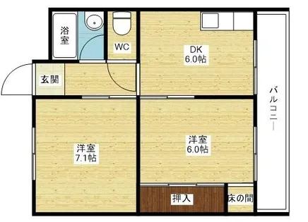 クリーンハイツ豊里【1階】の間取り