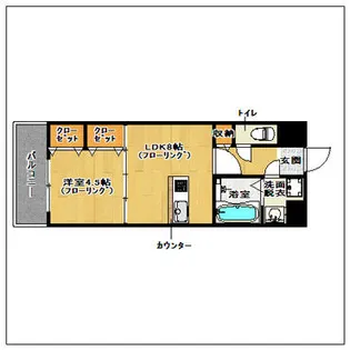 エンクレスト日赤通り【9階】の間取り