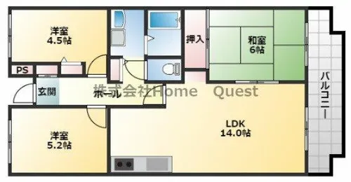 サニーコート青山【3階】の間取り