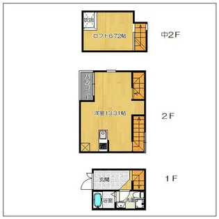 ガレット箱崎【1号室】の間取り