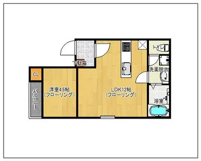 カトレア箱崎 【3階】の間取り