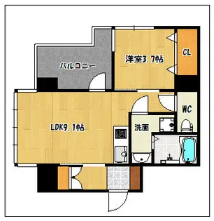 Volare Aqua Place【603号室】の間取り