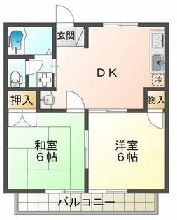 ハイツサンフラワー【1階】の間取り