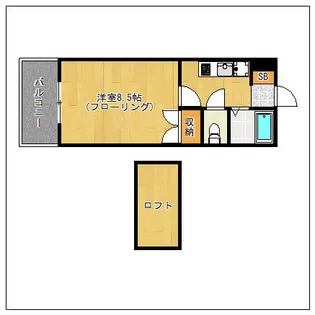 セイントヴィラ香椎【107号室】の間取り