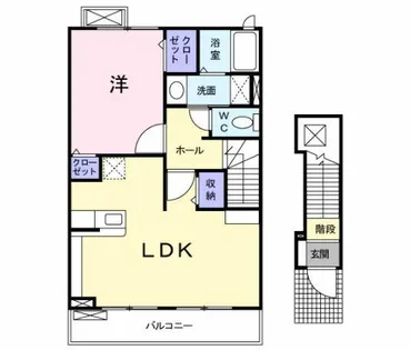 ジュネスコリーヌ【201号室】の間取り