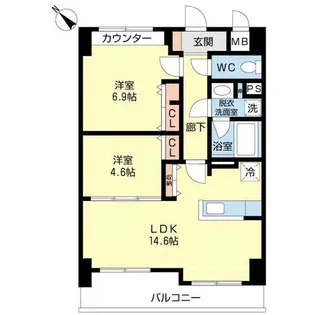 サンアトラスV【0705号室】の間取り
