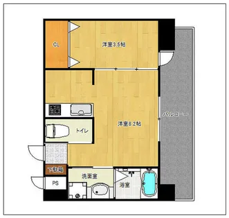 エンクレスト千早【12階】の間取り