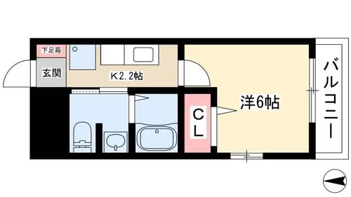 Gracia名駅【4階】の間取り