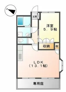 フォンティーヌ【106号室】の間取り