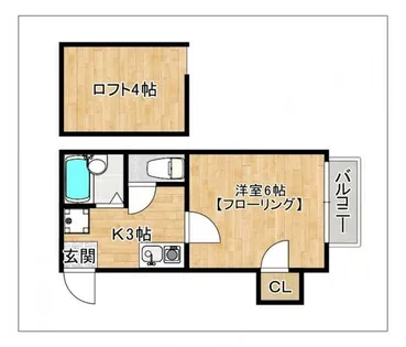 ウィンセレス大濠【202号室】の間取り
