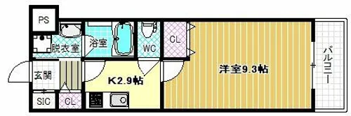 アリーバ古室【2階】の間取り