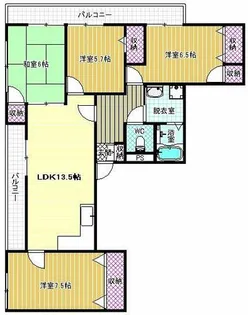 パレフラックス【6階】の間取り