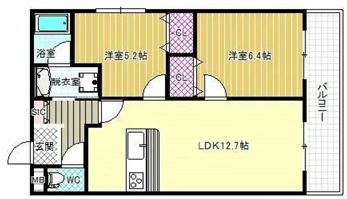 ステラウッド惣社Ⅰ【1階】の間取り