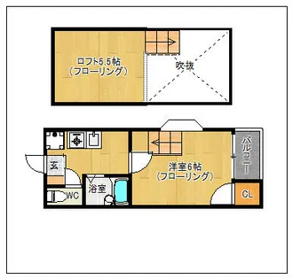 ヘリオス井尻【101号室】の間取り