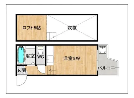 ルピエ片江I【101号室】の間取り
