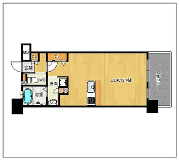 グラナス下大利駅前【802号室】の間取り