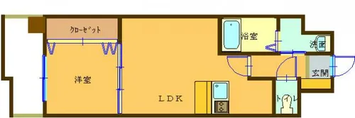 ディアコートパルフェ【602号室】の間取り