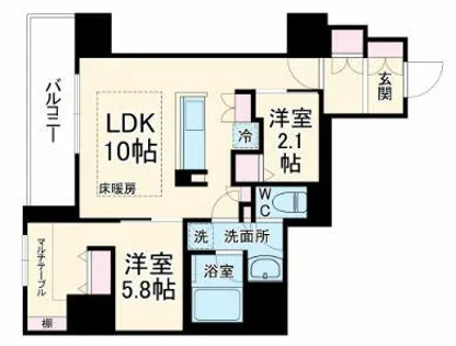アーバネックス天満橋Front【9階】の間取り